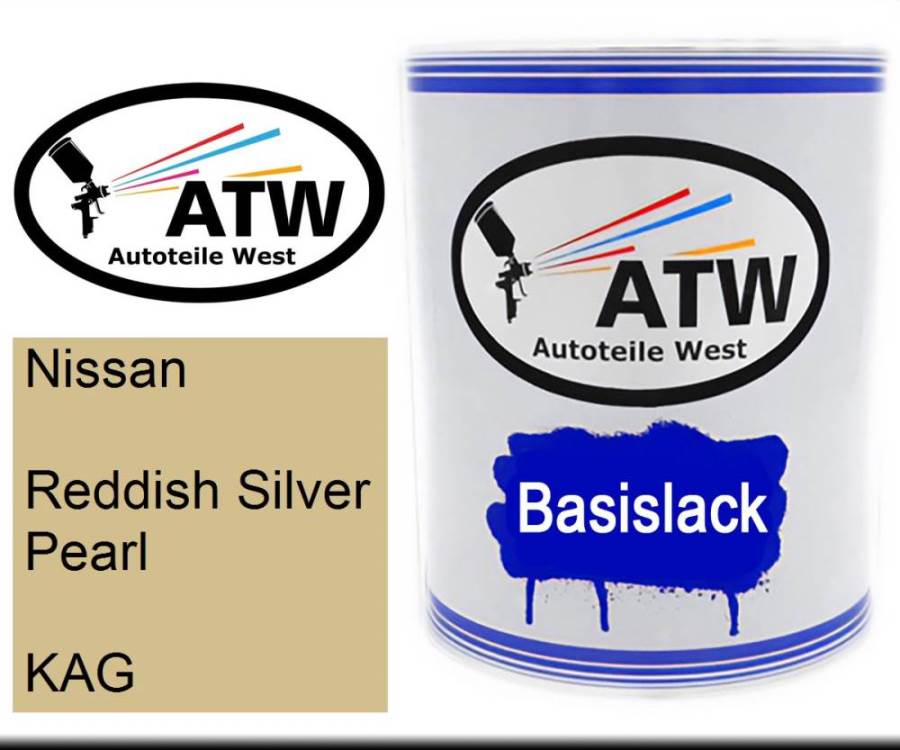 Nissan, Reddish Silver Pearl, KAG: 1L Lackdose, von ATW Autoteile West.